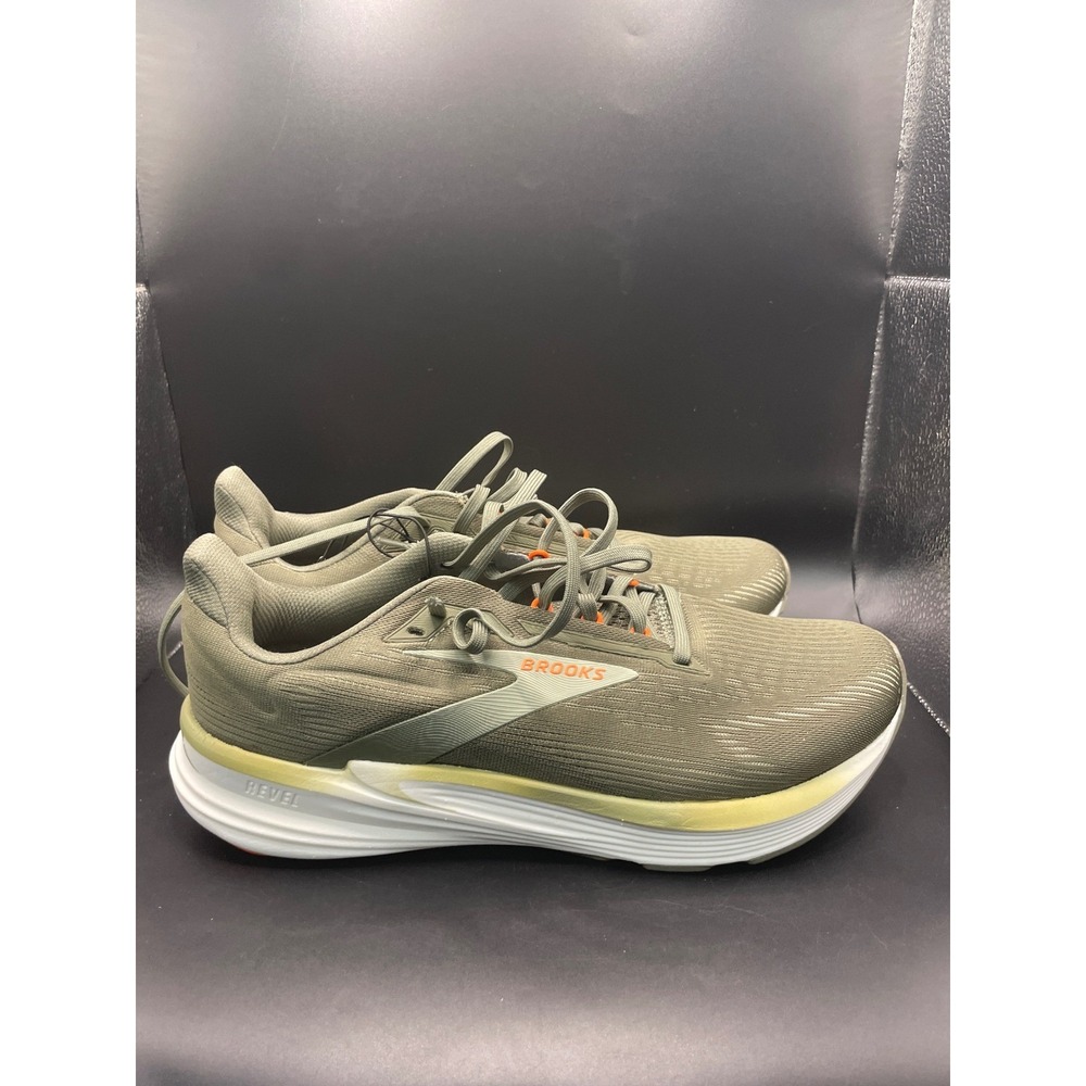 Brooks Revel 6 Mens Running Shoes Olive Green Orange 1104681D380 Size 9.5 D